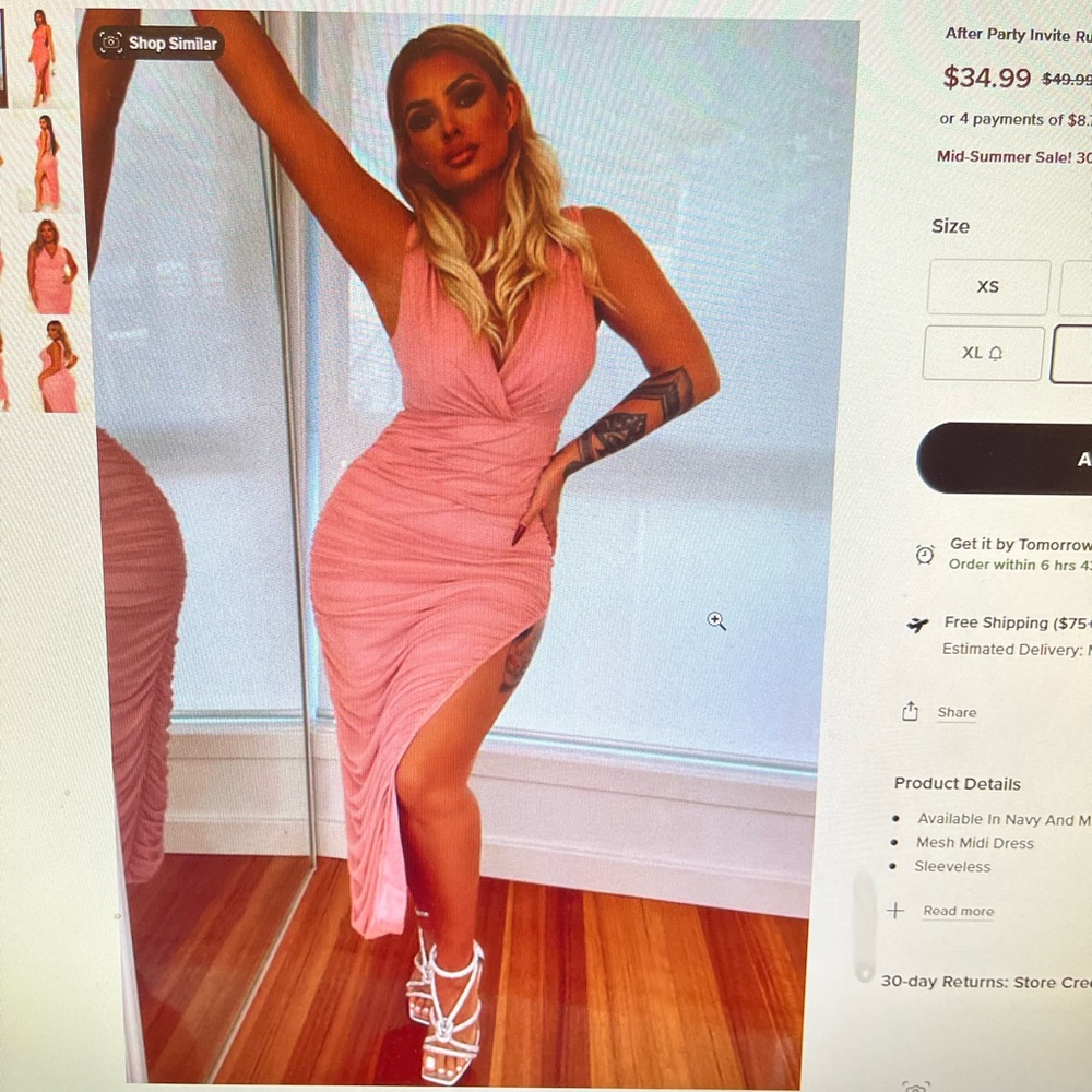 Soft pink dress